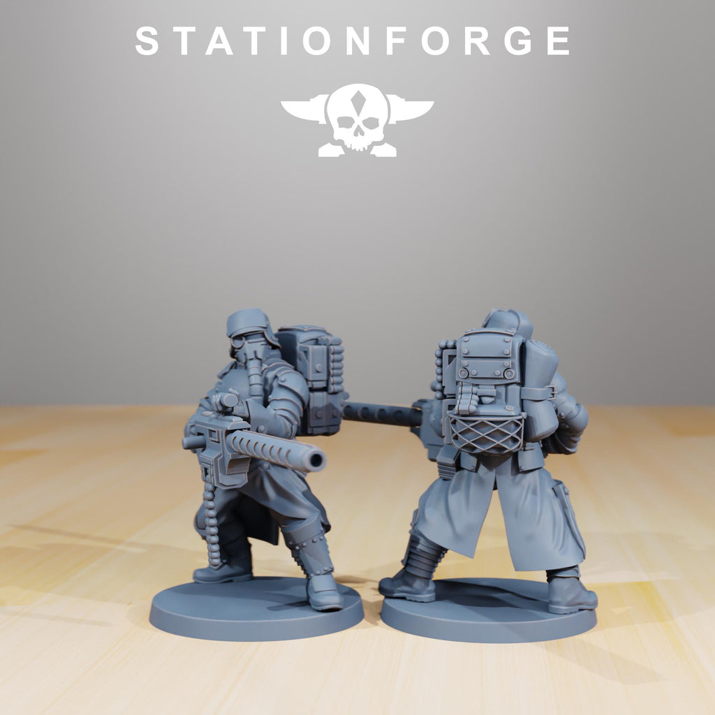 GrimGuard - Armored Squad 5 models - in 12k - by Station Forge