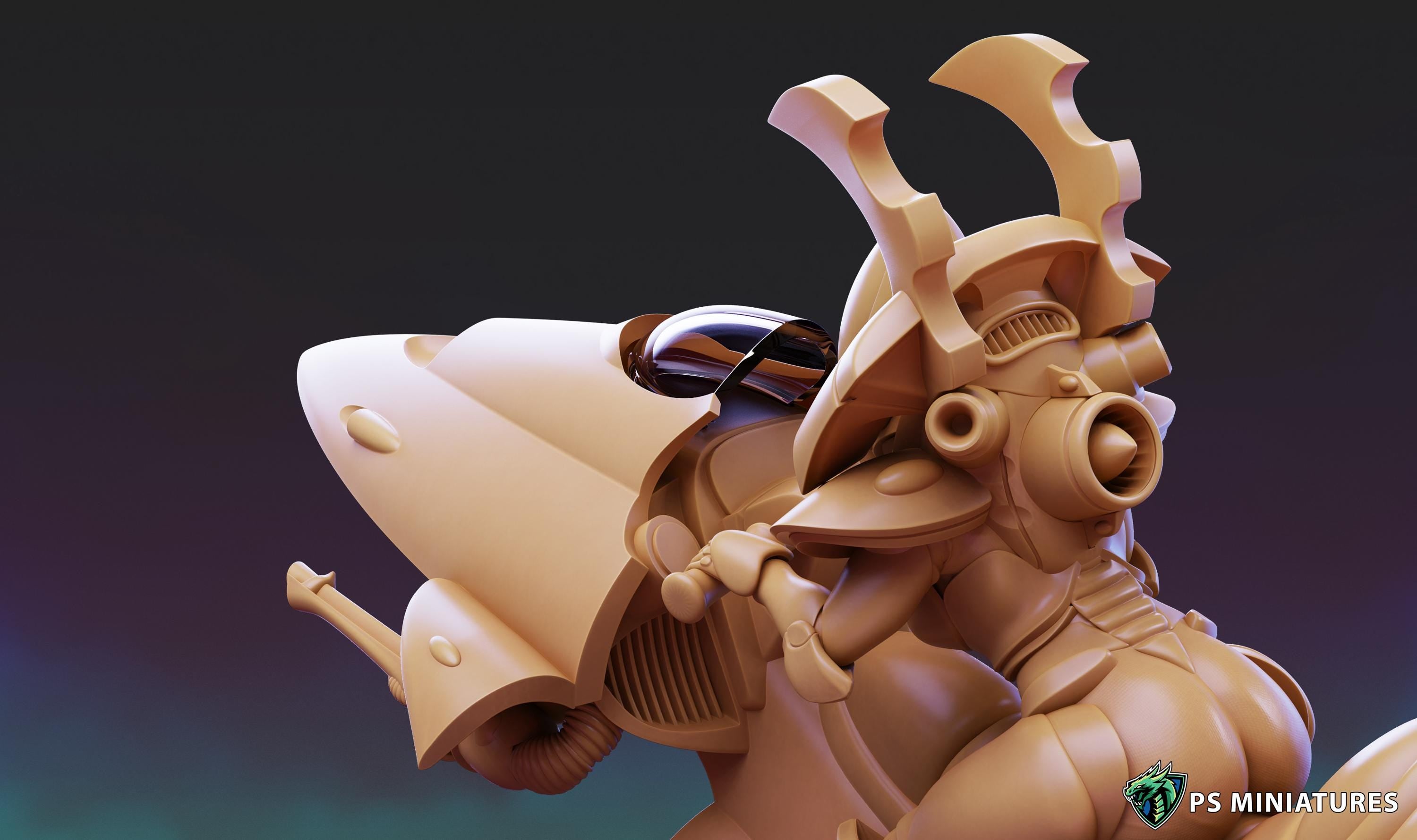 Space Elf Jetbike- 3 Models - 2 Versions - 12k Resolution -