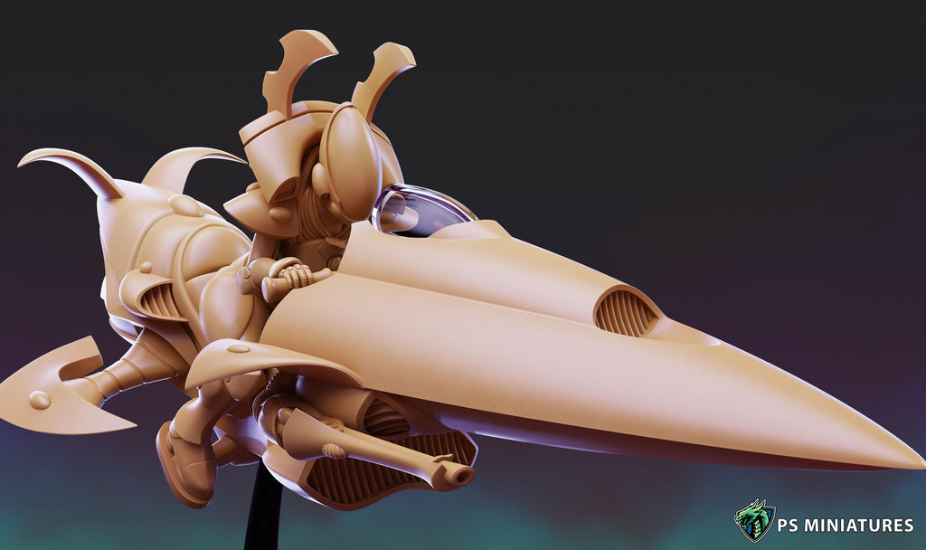 Space Elf Jetbike- 3 Models - 2 Versions - 12k Resolution -