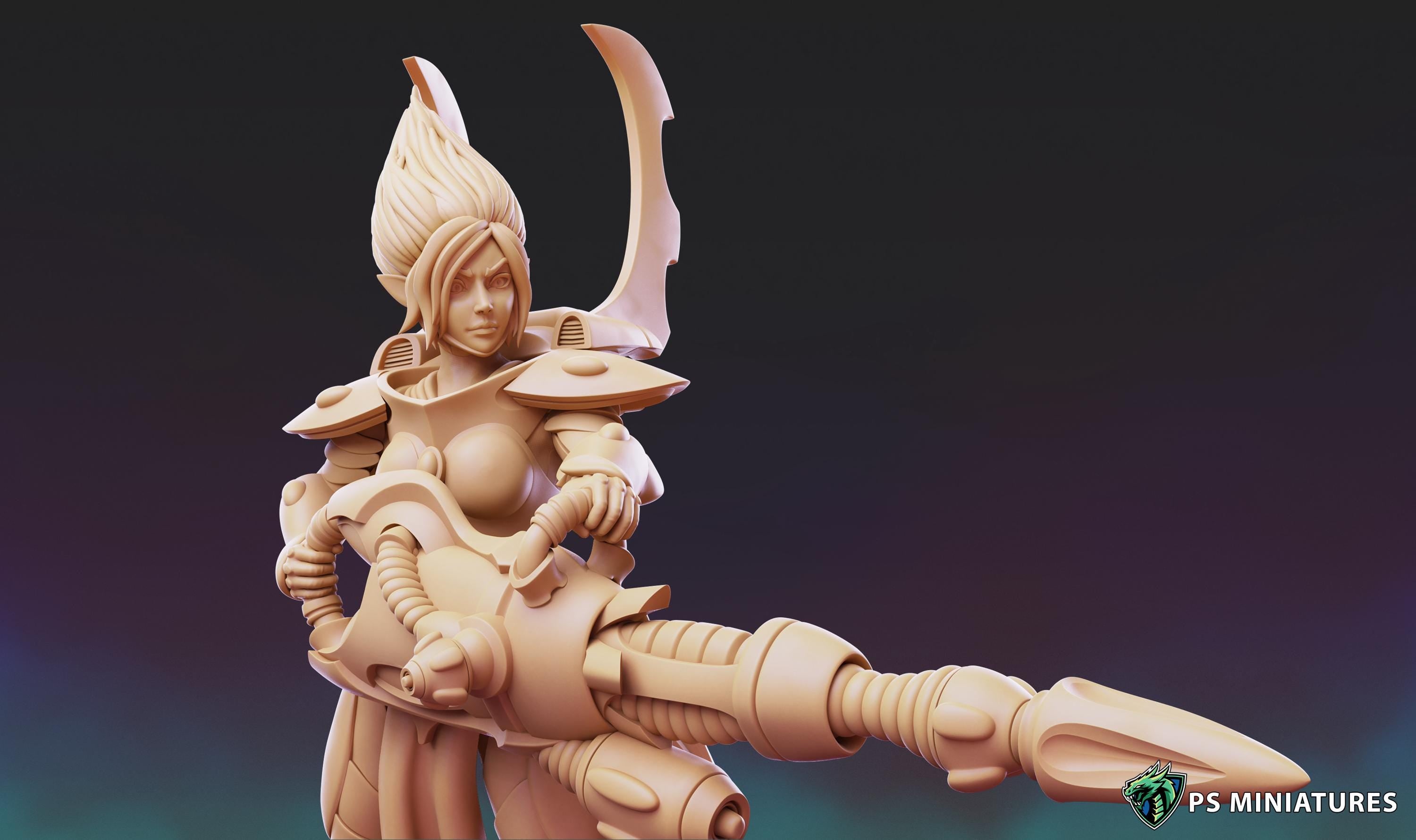 Space Elf Soul Stealers - 2 Variants - 5 Models - 12k Resolution