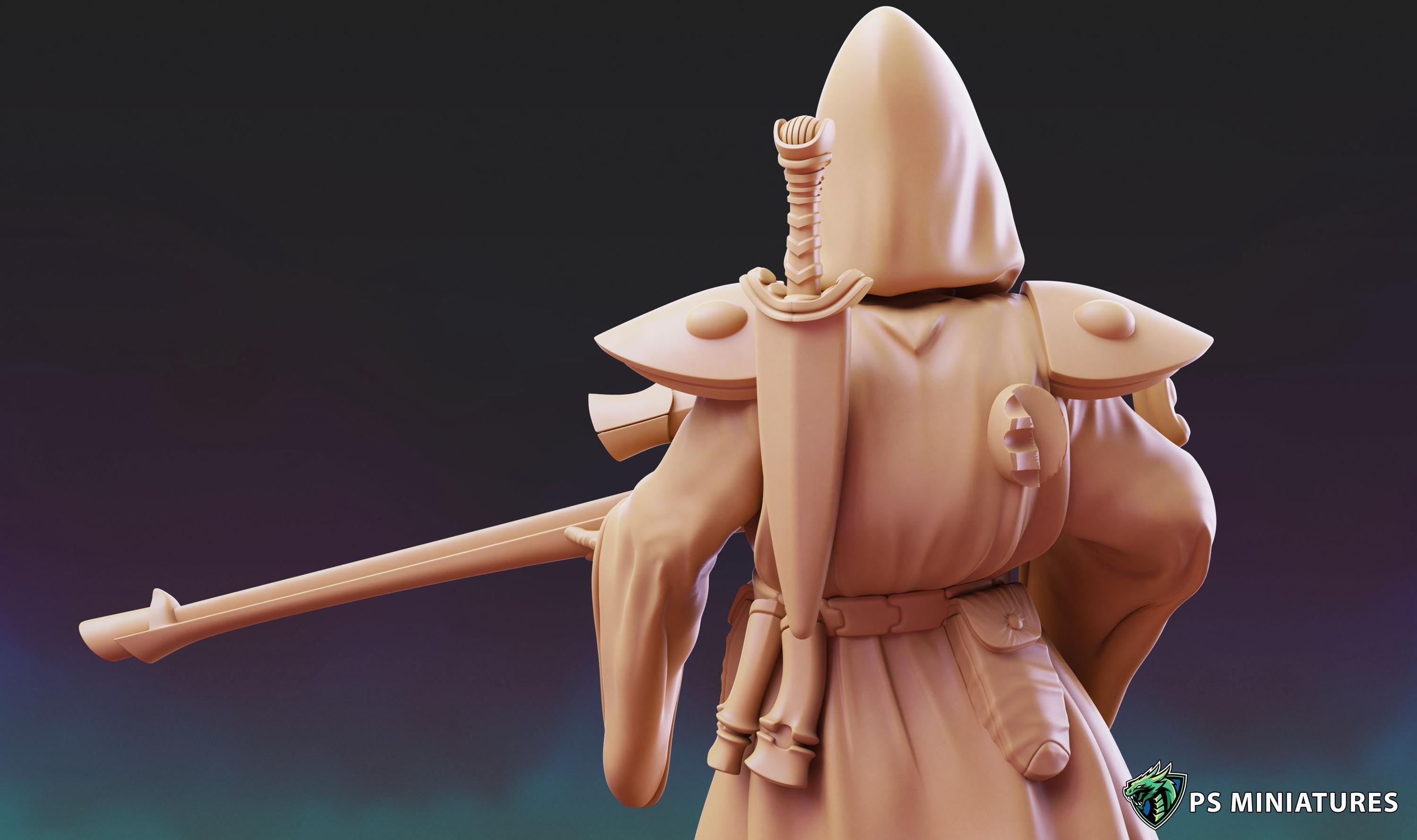 Space Elf Sniper Team - 5 Models - 12k Resolution PSminis
