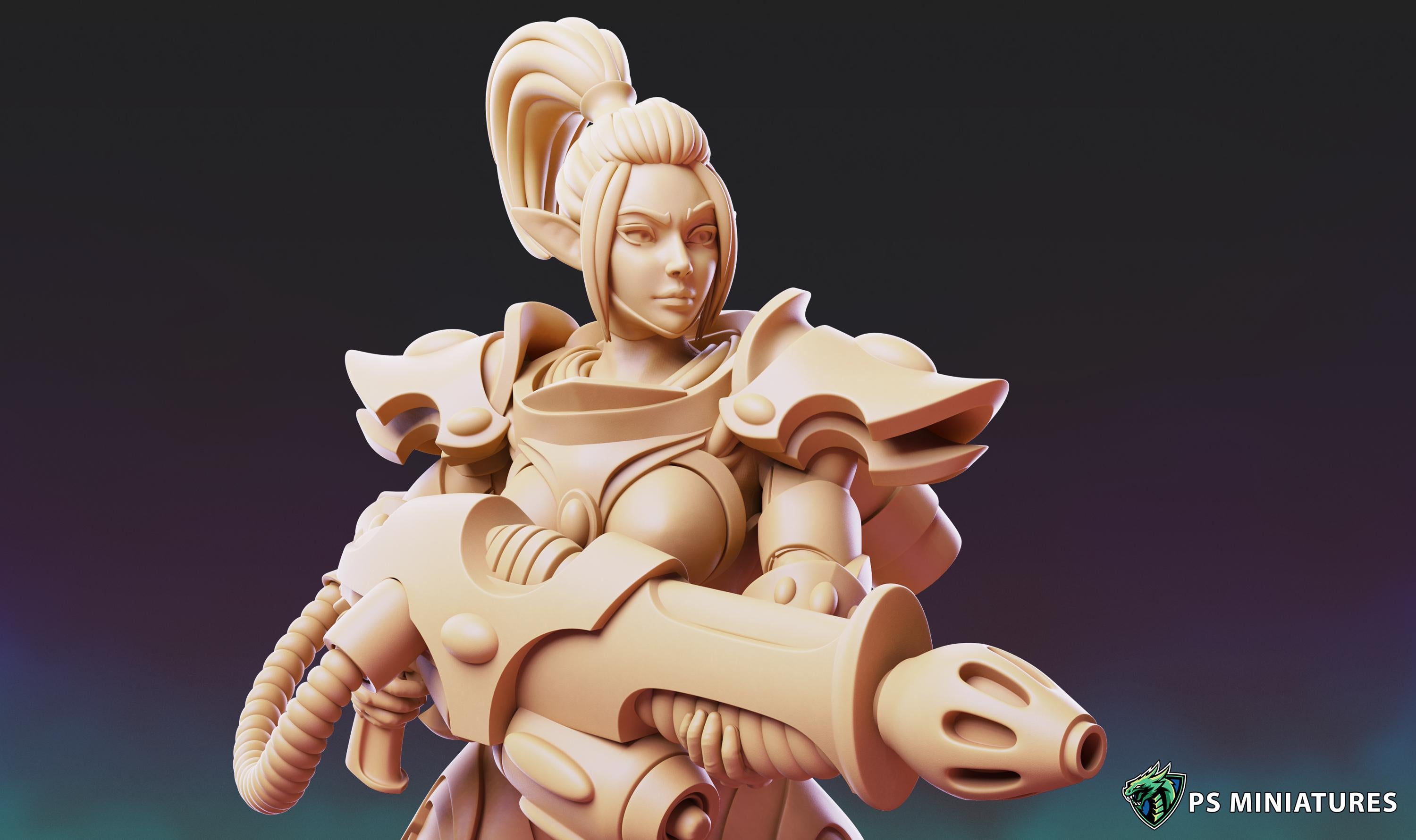 Space Elf Subjugators - 12k Resolution - By PSminis