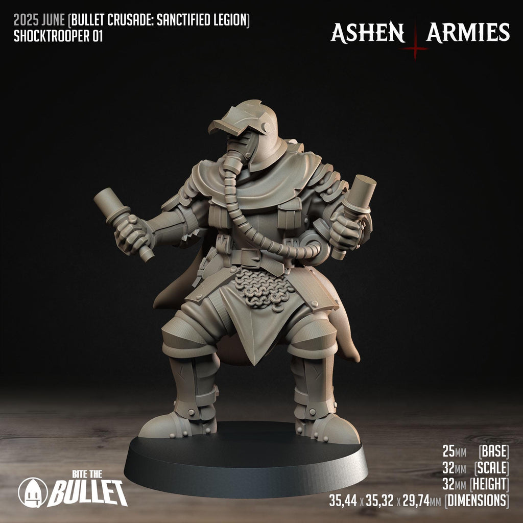Bullet Crusade | Sanctified Legion - Shocktroopers  - in 12k - by Ashen Armies