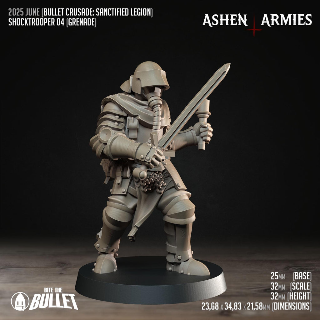 Bullet Crusade | Sanctified Legion - Shocktroopers  - in 12k - by Ashen Armies