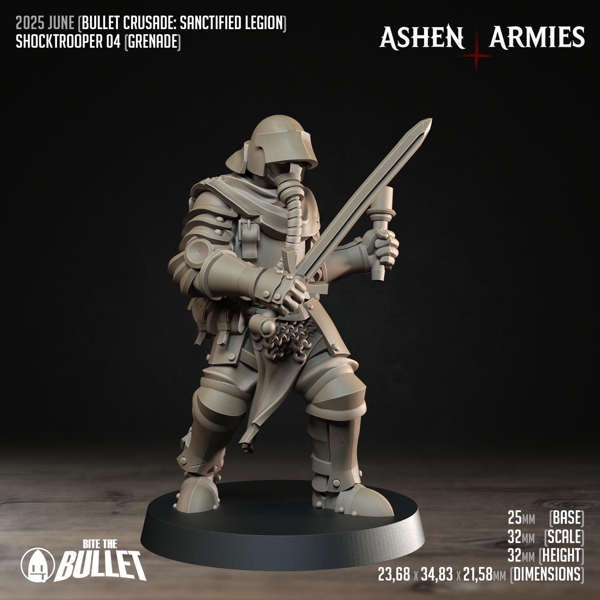 Bullet Crusade | Sanctified Legion - Shocktroopers  - in 12k - by Ashen Armies