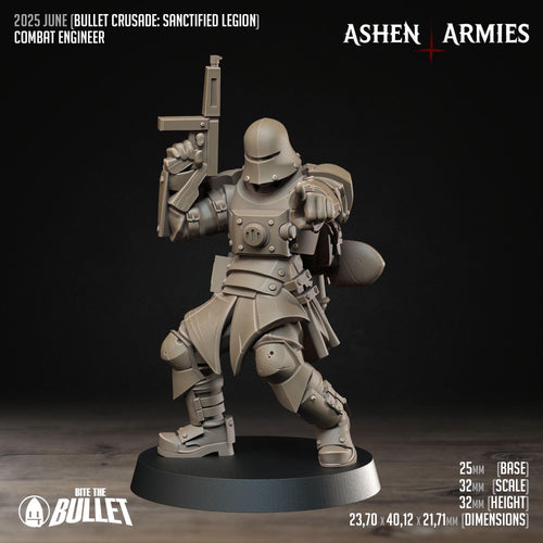 Bullet Crusade | Sanctified Legion - Combat Engineer - in 12k - by Ashen Armies