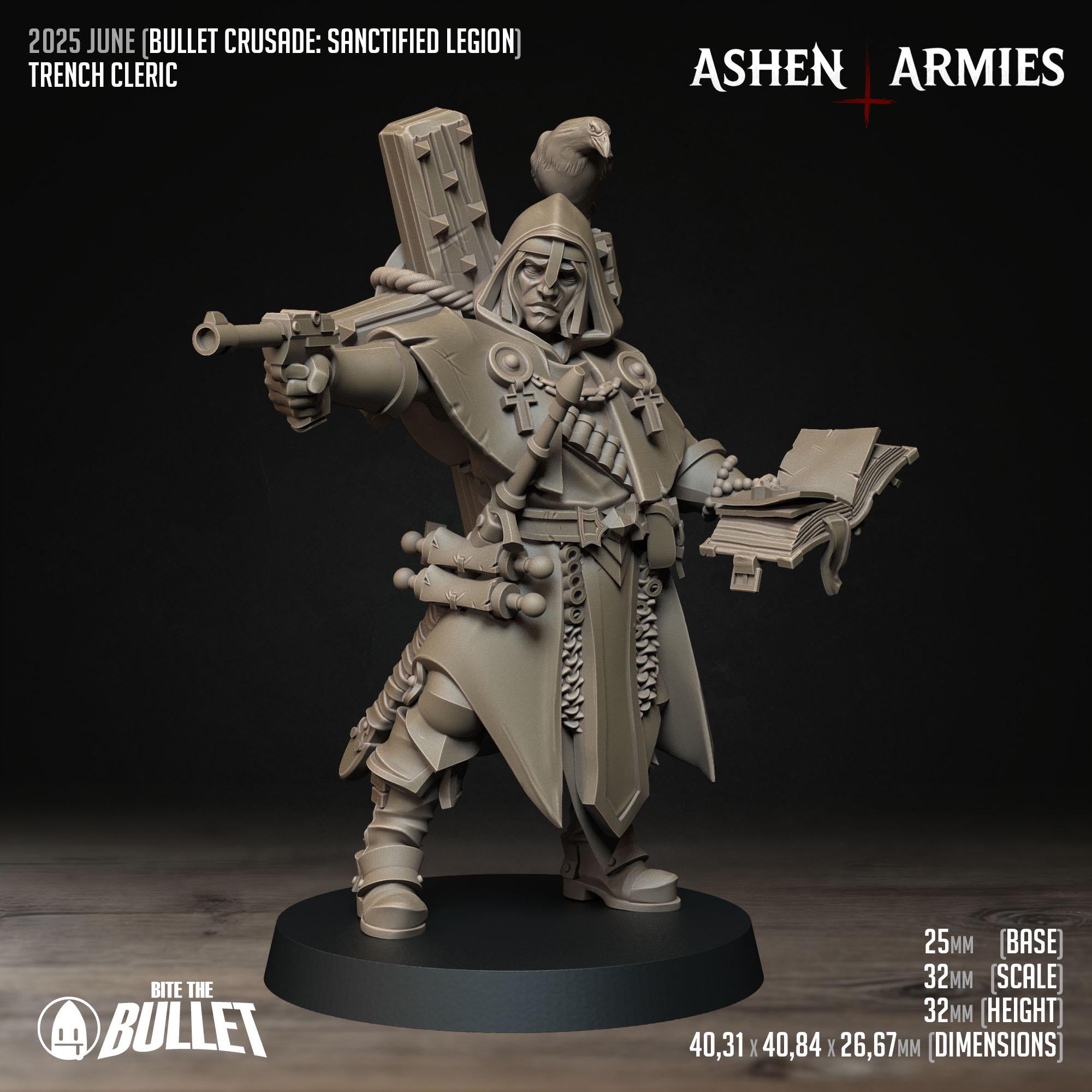 Bullet Crusade | Sanctified Legion -  Cleric - in 12k - by Ashen Armies