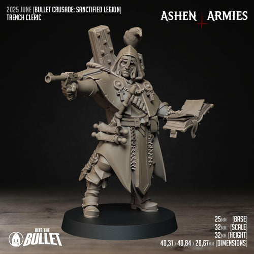 Bullet Crusade | Sanctified Legion -  Cleric - in 12k - by Ashen Armies