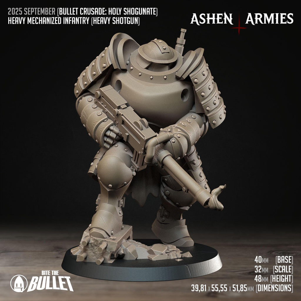 Bullet Crusade | Holy Shogunate - Mechanized Infantry (Heavy Shotgun) - in 12k - by Ashen Armies