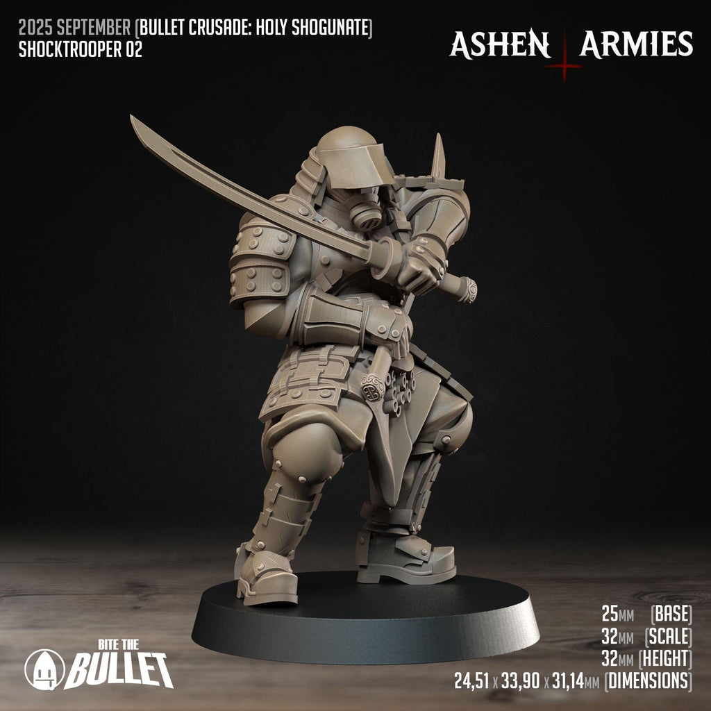 Bullet Crusade | Holy Shogunate - Shocktroopers   - in 12k - by Ashen Armies