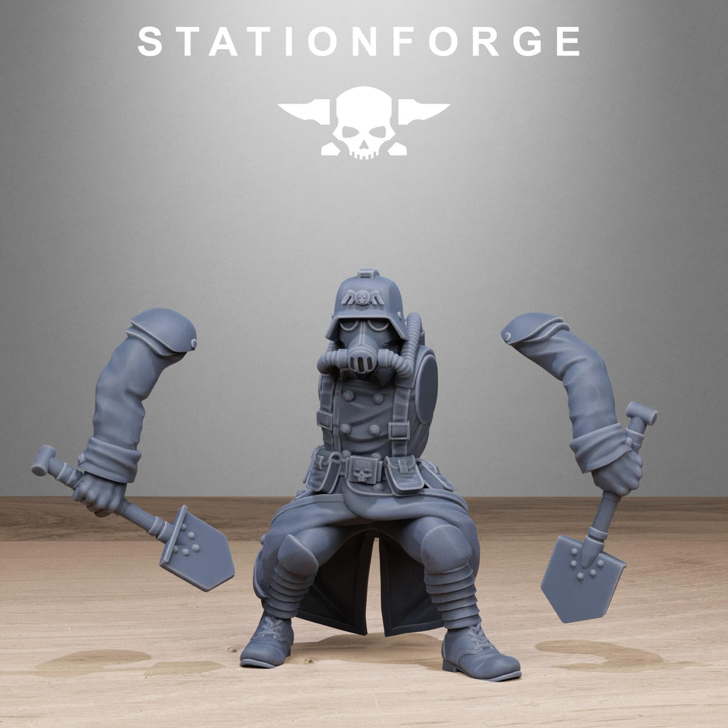 GrimGuard Shovel Fighter  10 Models - in 12k - by Station Forge