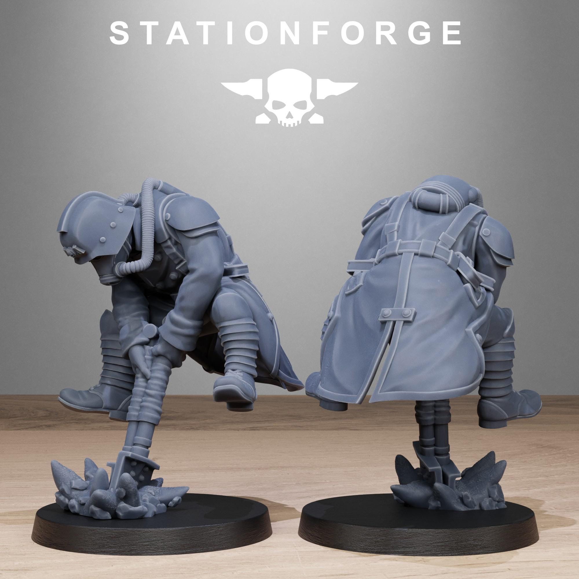 GrimGuard Shovel Fighter  10 Models - in 12k - by Station Forge