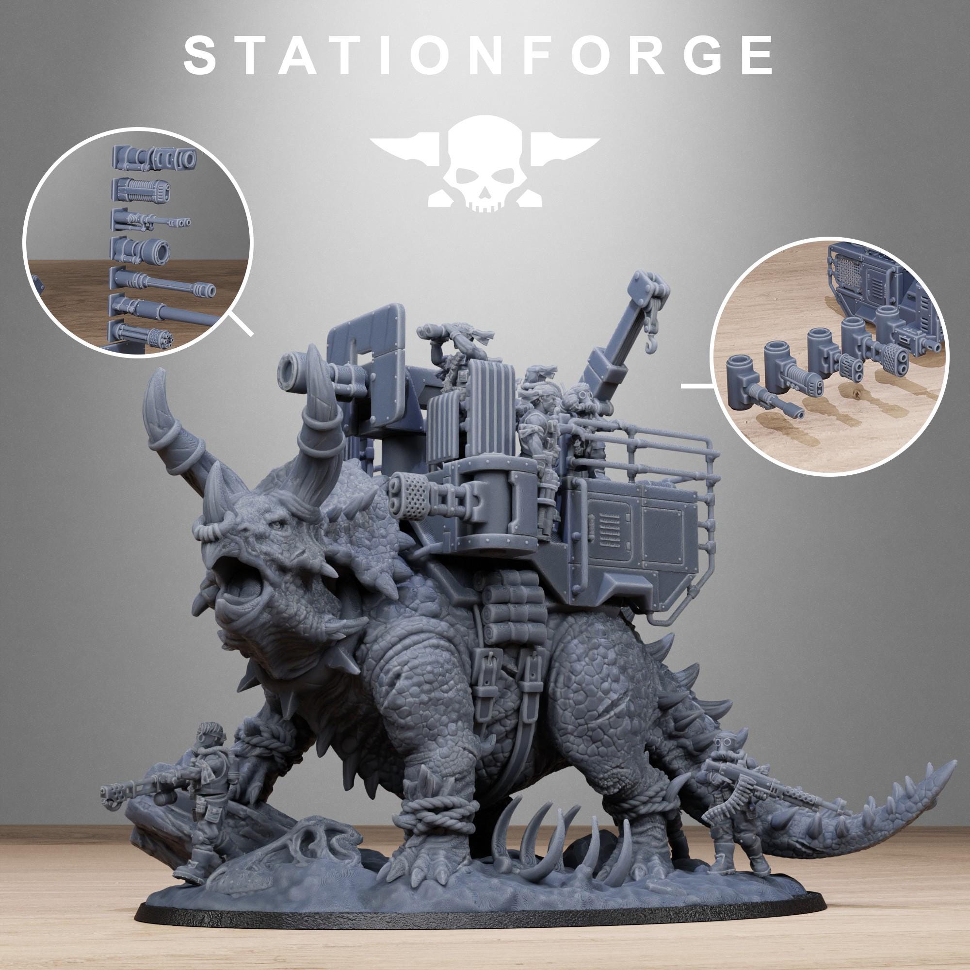 GrimGuard Jungle Fighters Triceratank - in 12k -  by Station Forge
