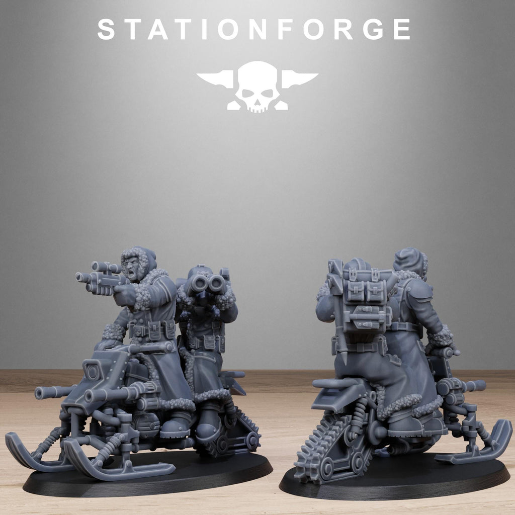 GrimGuard FrostWatch Snowbikers 10 models - in 12k - by Station Forge 2 variants