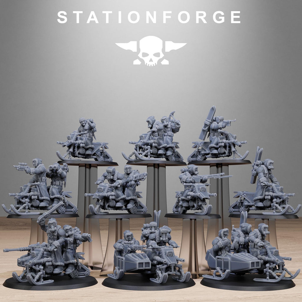 GrimGuard FrostWatch Snowbikers 10 models - in 12k - by Station Forge 2 variants