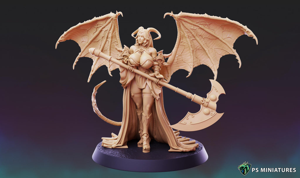 Succubus Girl XL - Pose 1 - 12k Resolution - 40mm Base