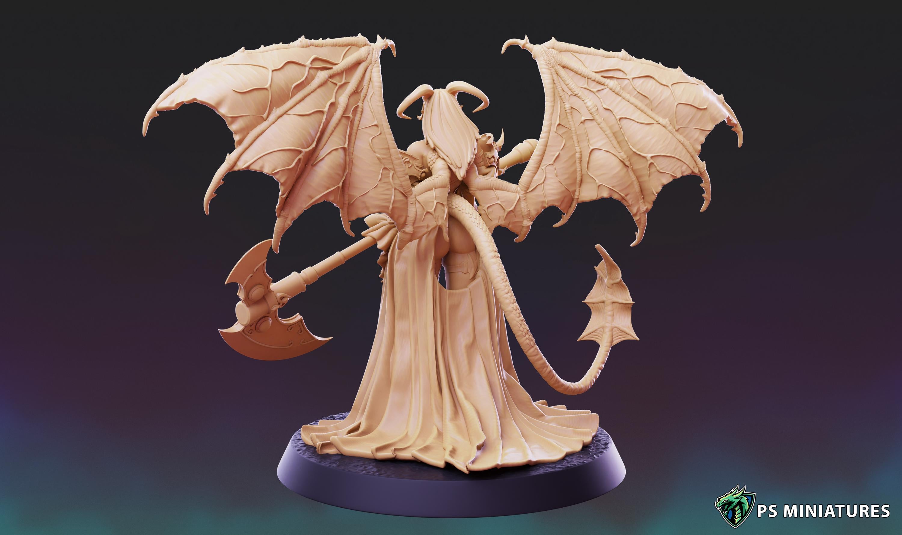 Succubus Girl XL - Pose 1 - 12k Resolution - 40mm Base