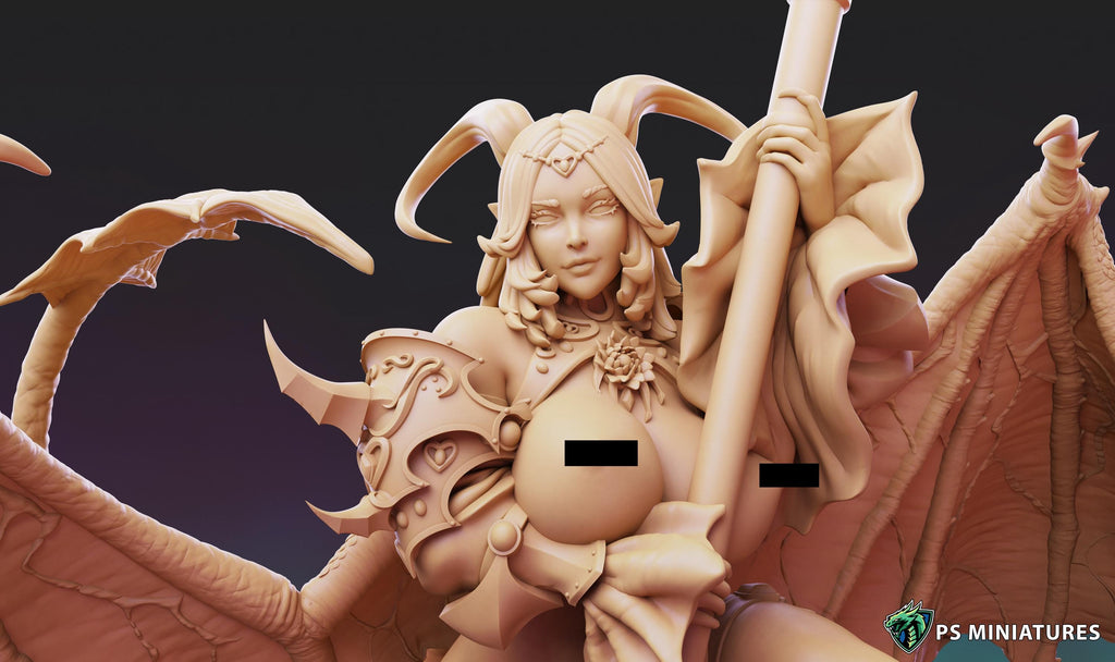 Succubus Girl XL - Pose 2 - 12k Resolution - 40mm Base