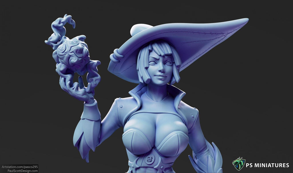 Arcane Witch - Pose 1 - 12k Resolution - 32mm Base