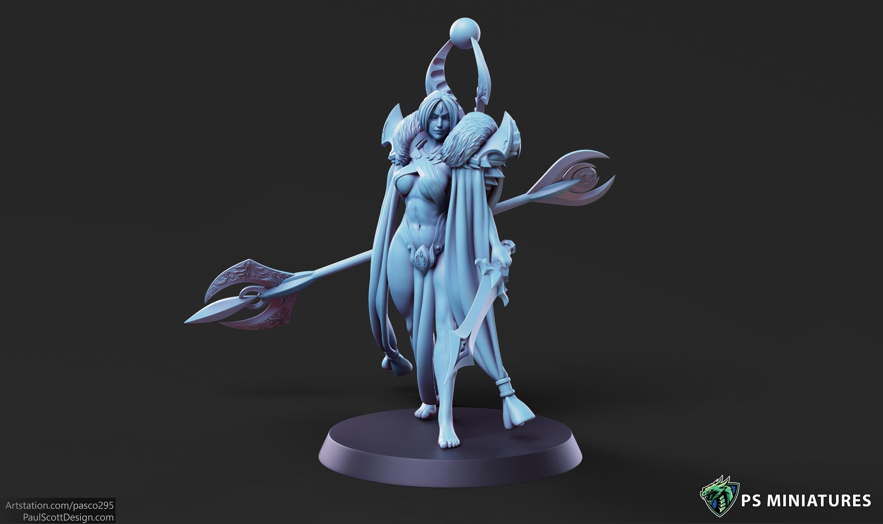 Aztec Warrior - Pose 2 - 12k Resolution - 32mm Base