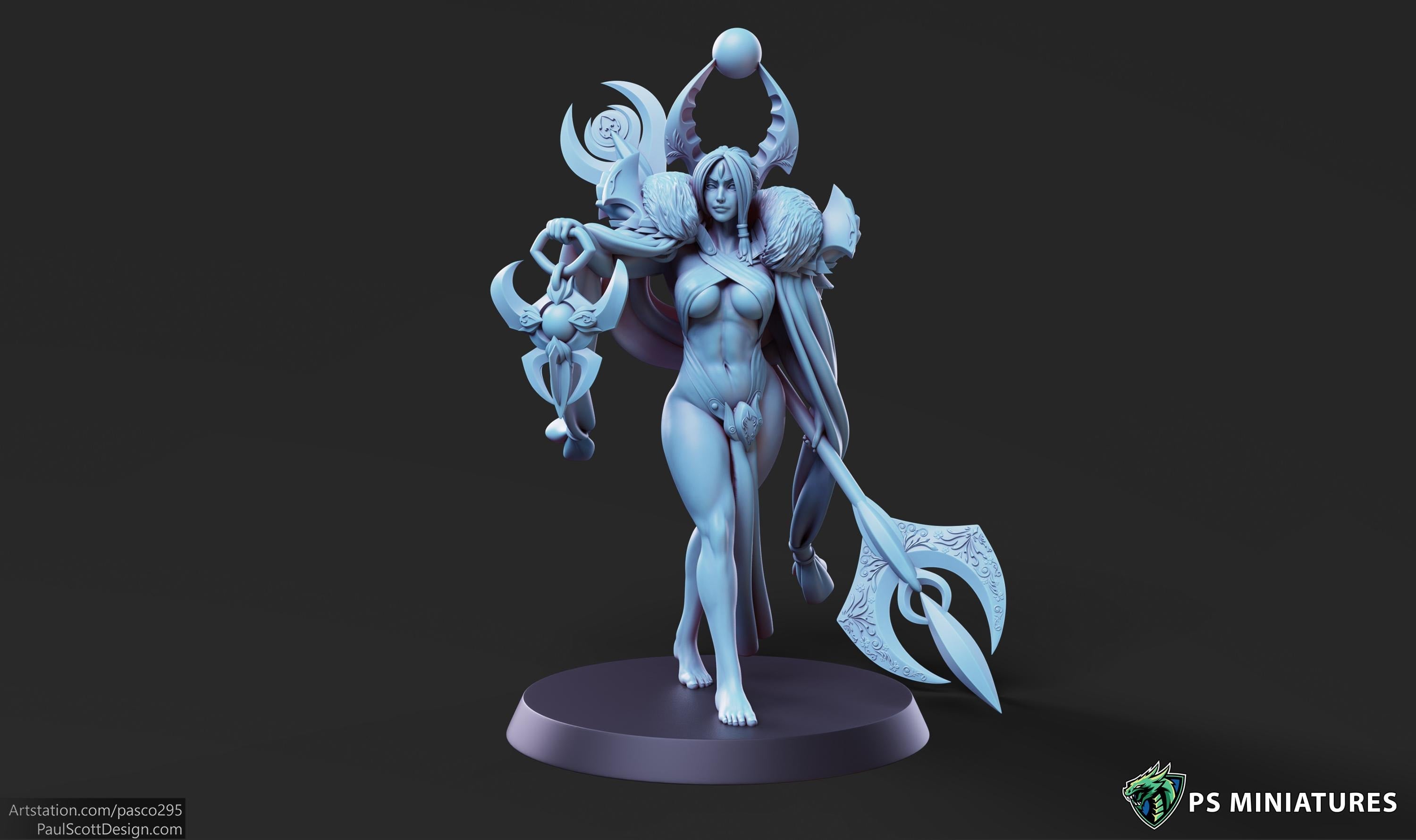 Aztec Warrior - Pose 4 - 12k Resolution - 32mm Base