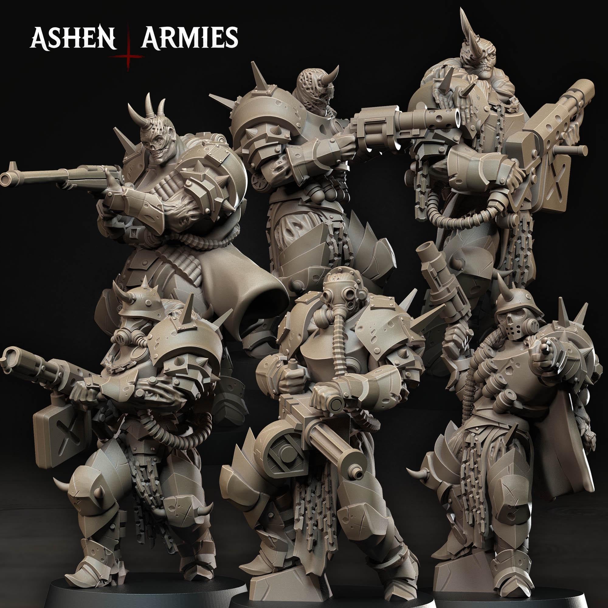 Hellbound Apostasy - Anointed Heavy Infantry  - in 12k - by Ashen Armies