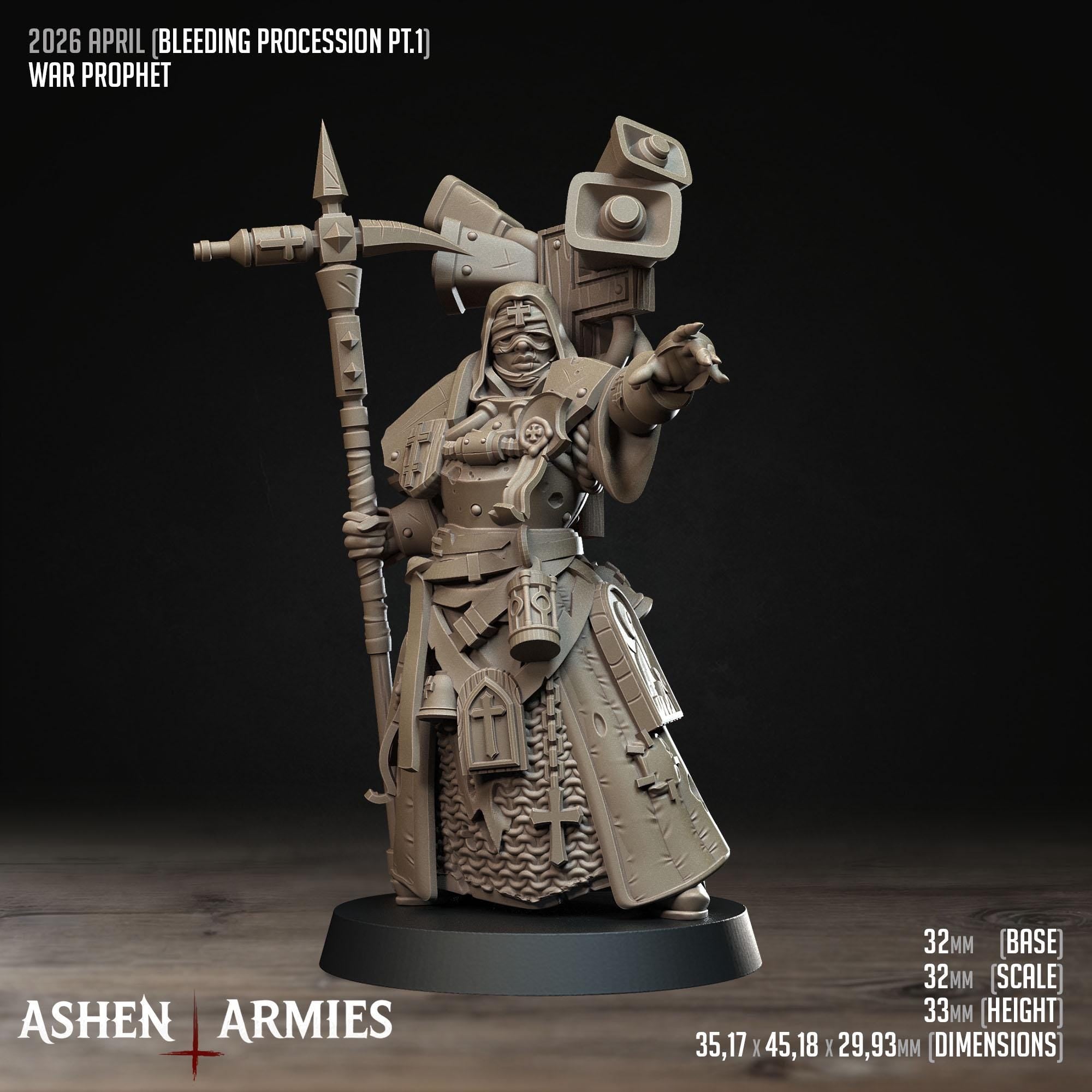 Bullet Crusade | Bleeding Procession - War Prophet  - in 12k - by Ashen Armies