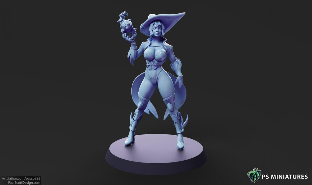 Arcane Witch - Pose 1 - 12k Resolution - 32mm Base
