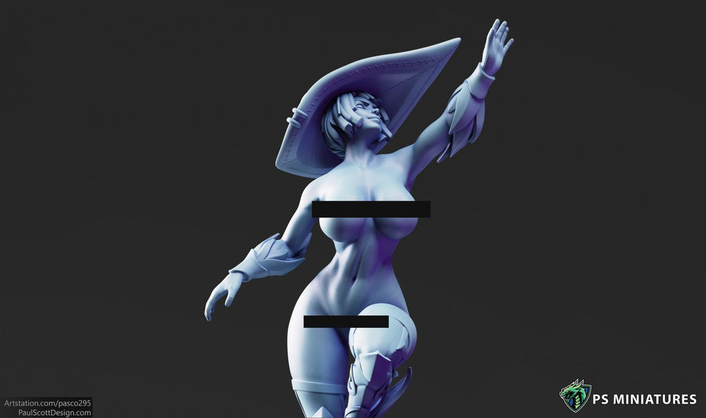 Arcane Witch - Pose 2 - 12k Resolution - 32mm Base