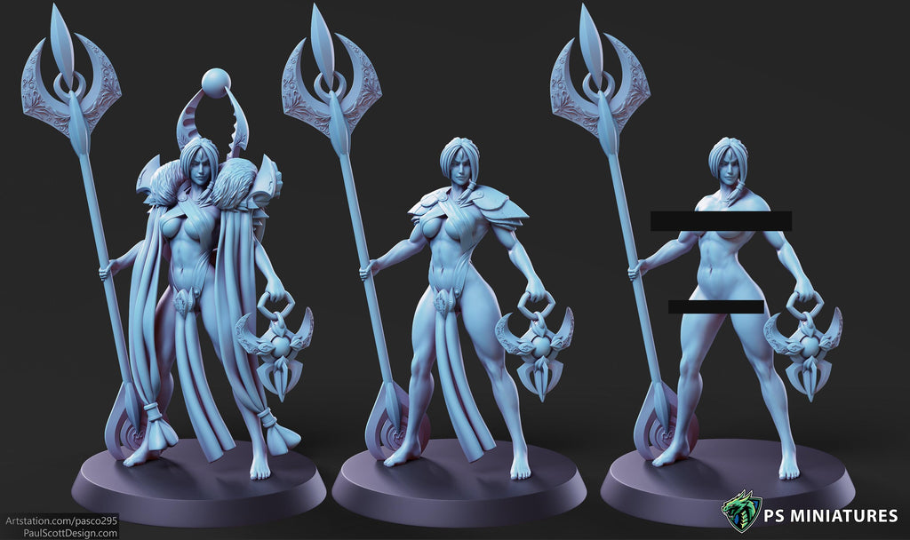 Aztec Warrior - Pose 1 - 12k Resolution - 32mm Base