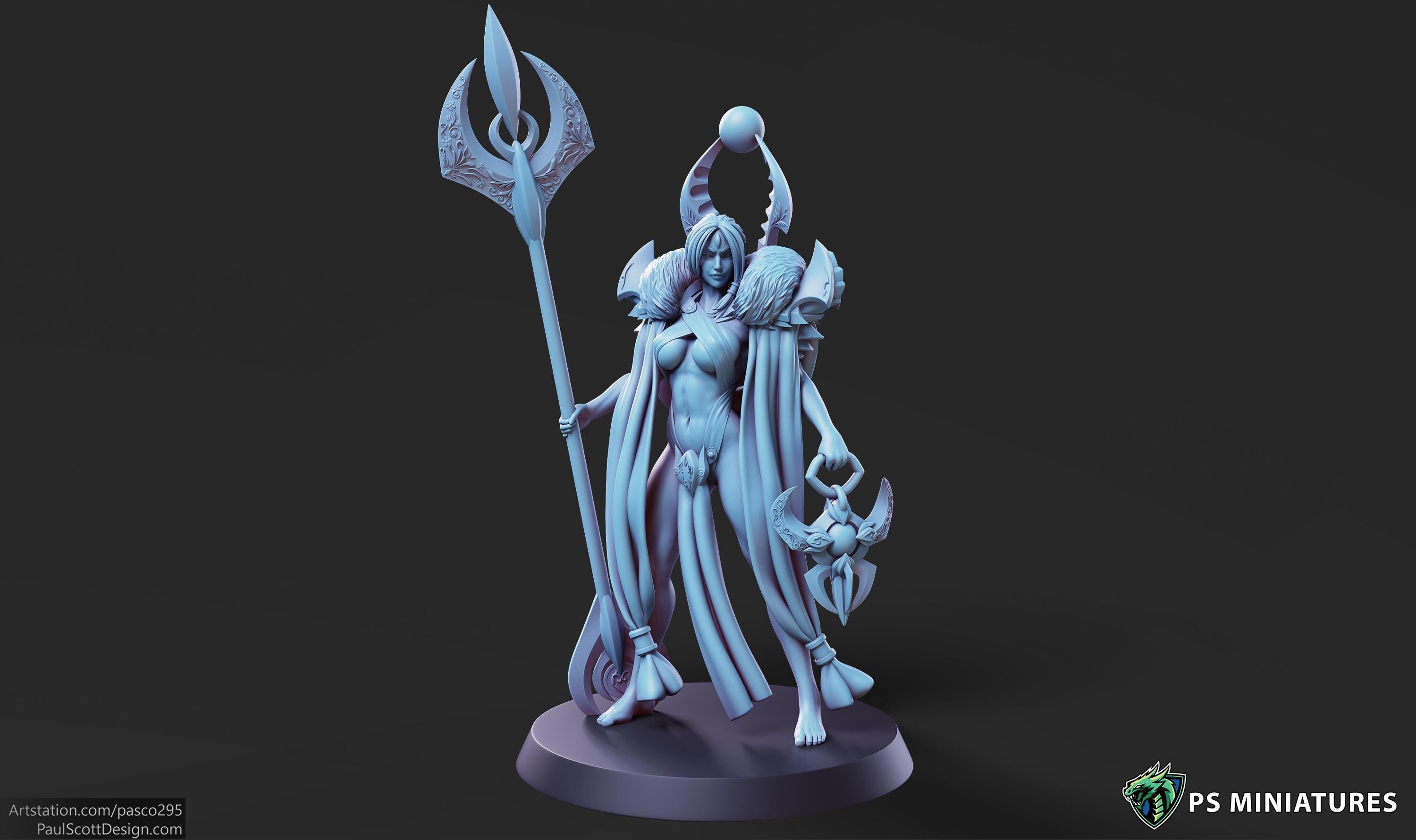 Aztec Warrior - Pose 1 - 12k Resolution - 32mm Base